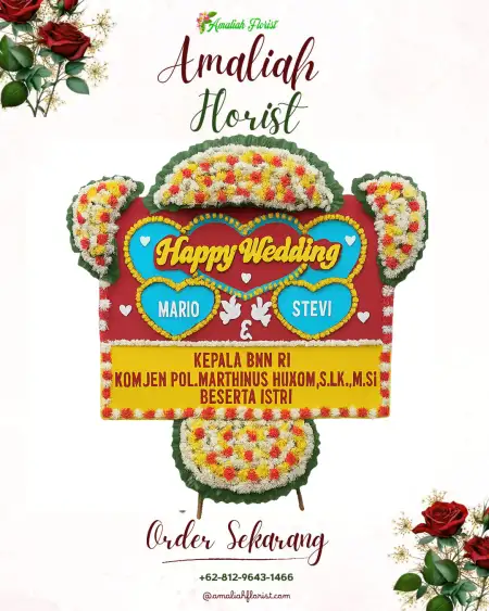 Papan Bunga Pernikahan Gedongmulyo